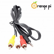 Orange Pi 3.5MM Jack to 3 RCA Male Plug Adapter Audio Converter Video AV Cable - OP1310
